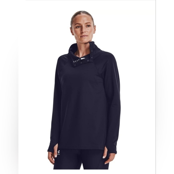 UnderArmour LS Pullover with Motion Snap Collar, Size Womens Medium - Picture 10 of 12